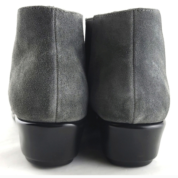 Aerosoles Allowance Women's Grey Suede Leather Ankle Boots Zip Up Wide Size 9W - Picture 4 of 14